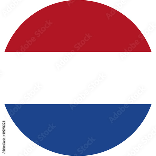 round Dutch national flag of Netherlands, Europe photo