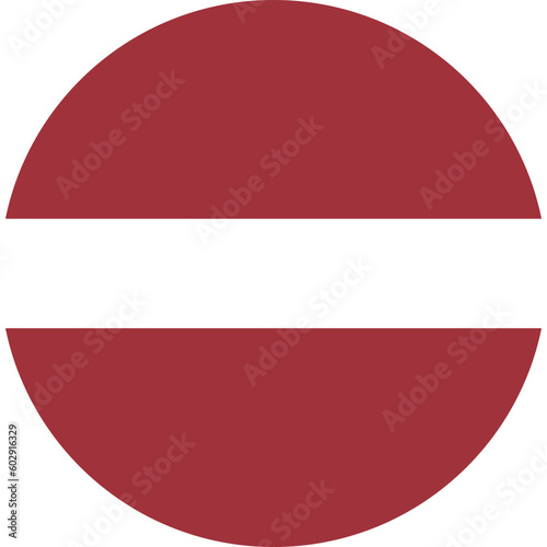 round Latvian national flag of Latvia, Europe