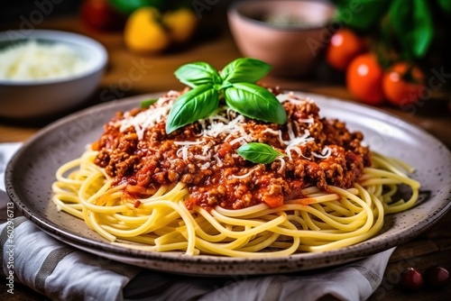 A plate of spaghetti, Generative ai