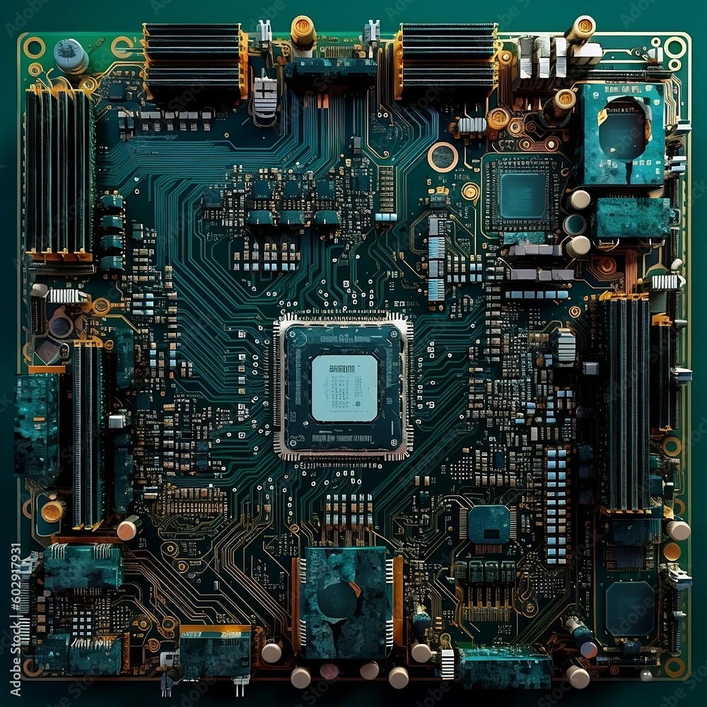 Fototapeta premium The Beating Heart: A Close-Up of a Computer's Graphics Card