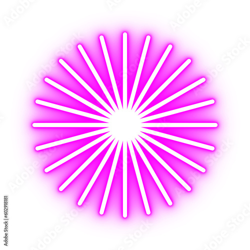Glowing Neon Sun Design Element © panadesignteam