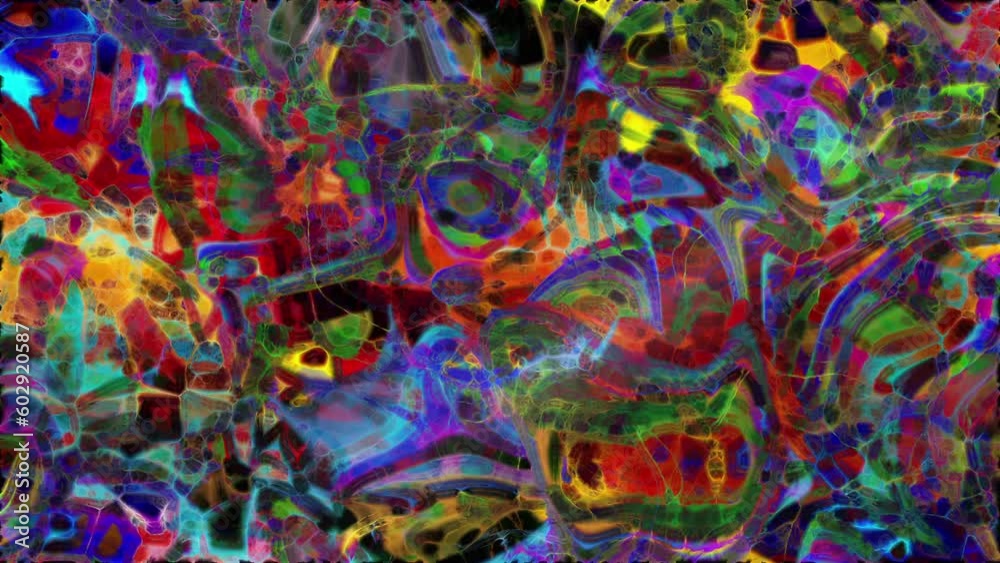 Abstract Multicolor Glass Bubbles Loop Background 2 Abstract Multicolor Glass Bubbles Loop Background 2
