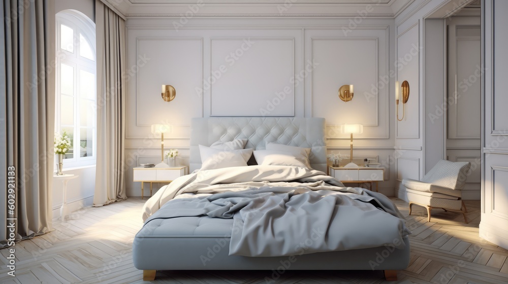 Luxury bedroom made with generative ai Luxury bedroom made with generative ai