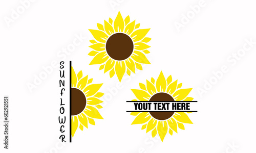 Sunflower -  Sunflower Monogram Vector And Clip Art