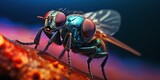 AI Generated. AI Generative. Creepy spooky insect fly photo realistic illustration. Graphic Art