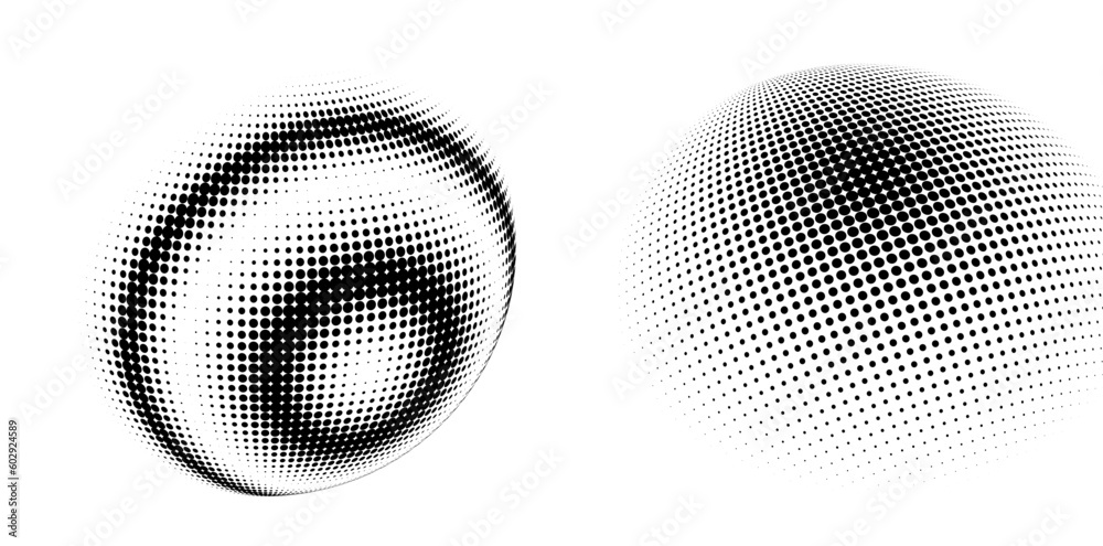 Set Design elements  - Halftone dot pattern on white background. Vector illustration eps 10 frame with black abstract random dots for technology, big data theme, grunge cover page about hi-tech, IT.