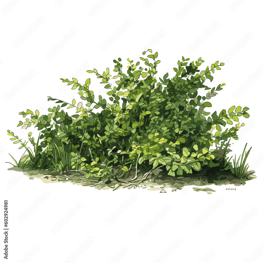 Obraz premium Vegetation Transparent Background | Generative AI