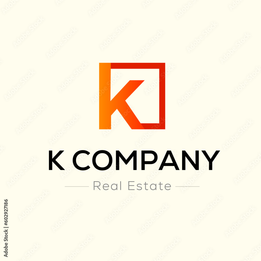 K Icon Logo for Real estate Companies, K shape logo template K Icon Logo for Real estate Companies, K shape logo template