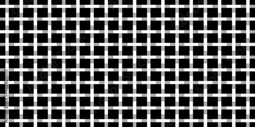 Black and white geometric wicker ornament. Abstract wicker background. Modern stylish abstract texture.