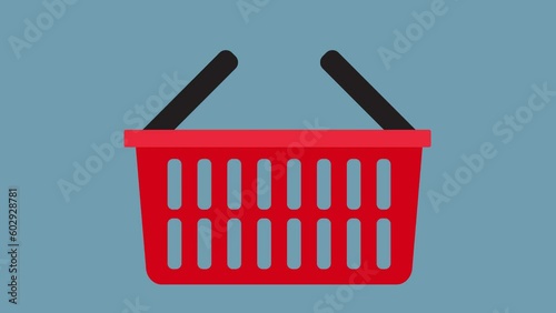 simple video animation basket with milk