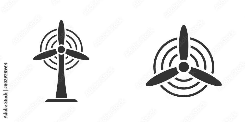 Fototapeta premium Windmill Icon. Rotating wind mill icon. Vector illustration.
