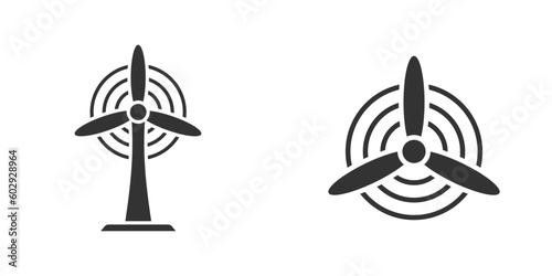 Windmill Icon. Rotating wind mill icon. Vector illustration.