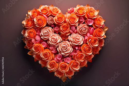 Arrange the hearts in the shape of roses - AI created
