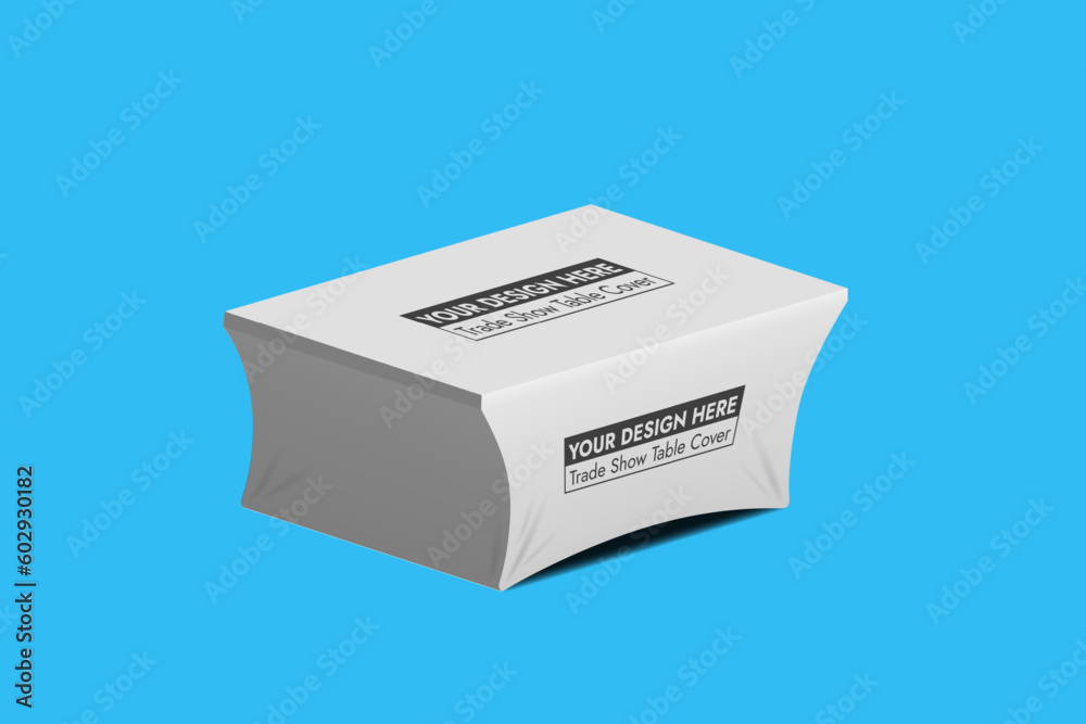 Trade Show Table Cover on Blue Background Vector Illustration. Trade Show Table Cover on Blue Background Vector Illustration.