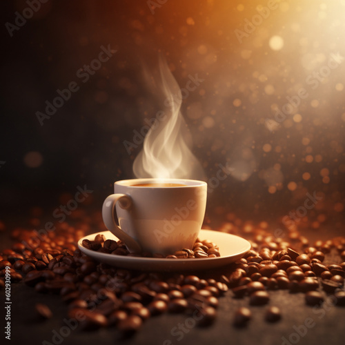 Introducing a captivating coffee-themed image collection that captures the essence of the beloved beverage. Immerse yourself in a world of rich aromas, and cozy coffee shops, ai generative ai