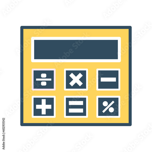 calculator ,icon, color, vector, illustration, design, template, flat, style
