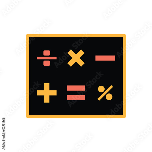 calculator ,icon, color, vector, illustration, design, template, flat, style