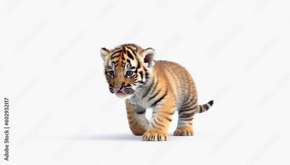 Obraz premium Cute beautiful baby Tiger, Animal, Tiger, baby tiger
