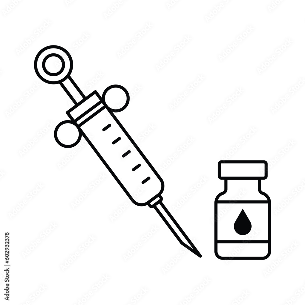 syringe, icon, vector, illustration, design, template, flat, style syringe, icon, vector, illustration, design, template, flat, style