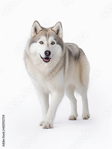 Gorgeously majestic beautiful Siberian Husky. White Husky. Cute Husky Pet.