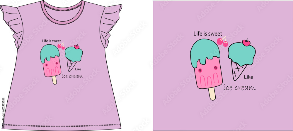 LIFE IS SWEET t shirt graphic design vector illustration digital file