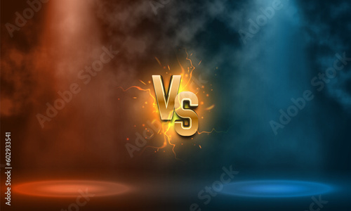 Versus background. Sport battle template. Vector illustration.