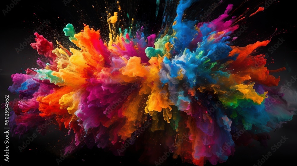 a cool and colorful paint splatter picture