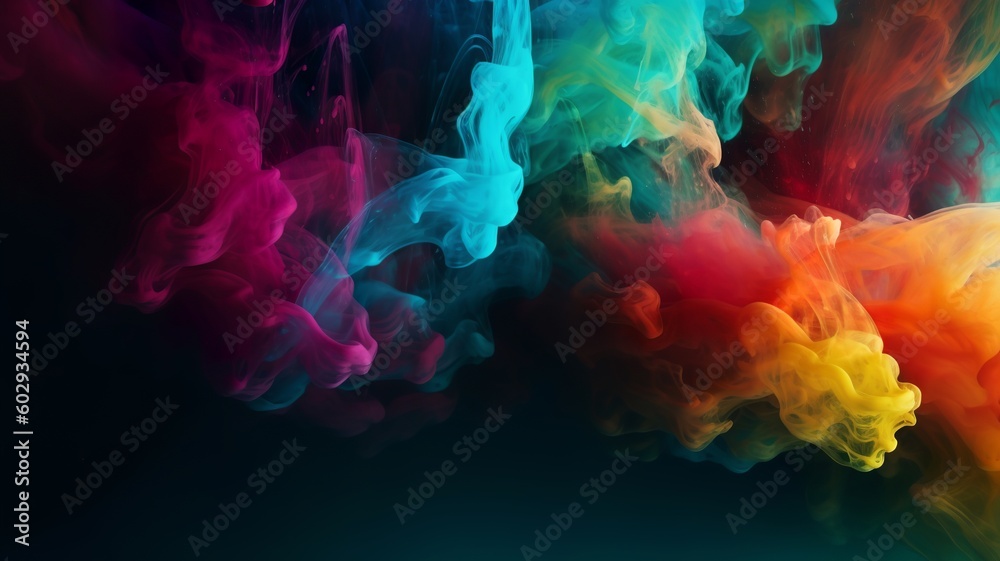 Fototapeta premium a cool and colorful paint splatter picture