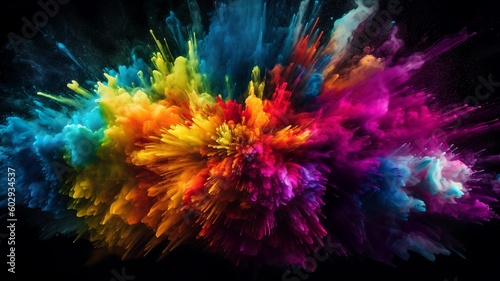 a cool and colorful paint splatter picture © Sndor
