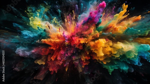 a cool and colorful paint splatter picture