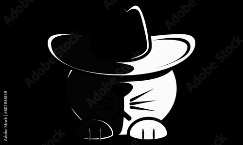 About cat mafia with black and white color