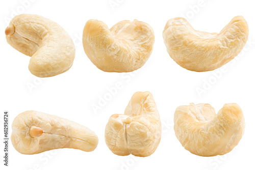cashew nut isolated on white background, full depth of field photo