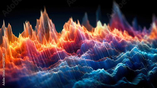 Colorful sound waves. Gener...
