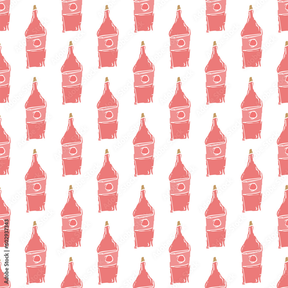 Seamless wine pattern. vector doodle illustration with wine. wine background Seamless wine pattern. vector doodle illustration with wine. wine background