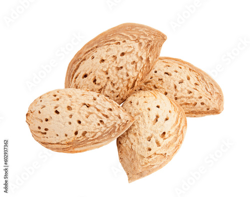 almond isolated on white background, full depth of field