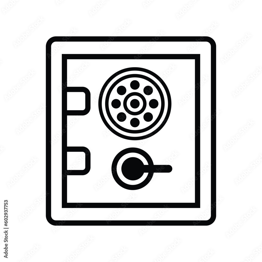 safe box, icon, vector, illustration, template, flat style, trendy, collection safe box, icon, vector, illustration, template, flat style, trendy, collection