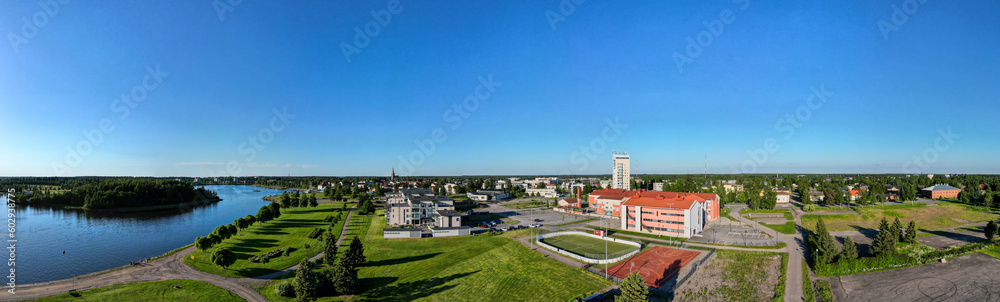 Fototapeta premium Seaside town Raahe at summertime.