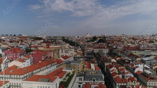 Aerial Shot of Central Lisbon, Portugal photo