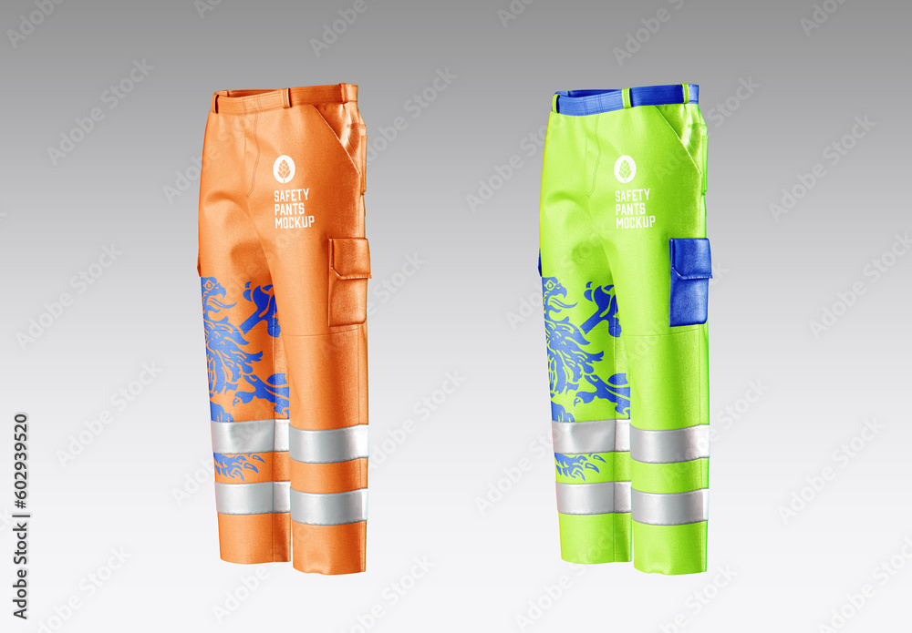 Safety Work Pants Mockup Stock Template Adobe Stock