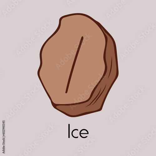 Rune Ice. Ancient Scandinavian runes. Runes senior futarka. Magic, ceremonies, religious symbols.Predictions and amulets