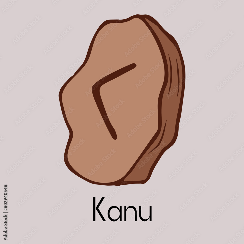 Rune Kanu.Ancient Scandinavian runes.Runes senior futarka.Magic, ceremonies, religious symbols.Predictions and amulets. 
