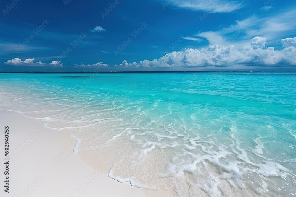 Sand beach, beautiful ocean landscape (Ai generated) Sand beach, beautiful ocean landscape (Ai generated)