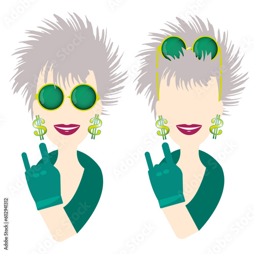 older woman with silver-hair and glasses