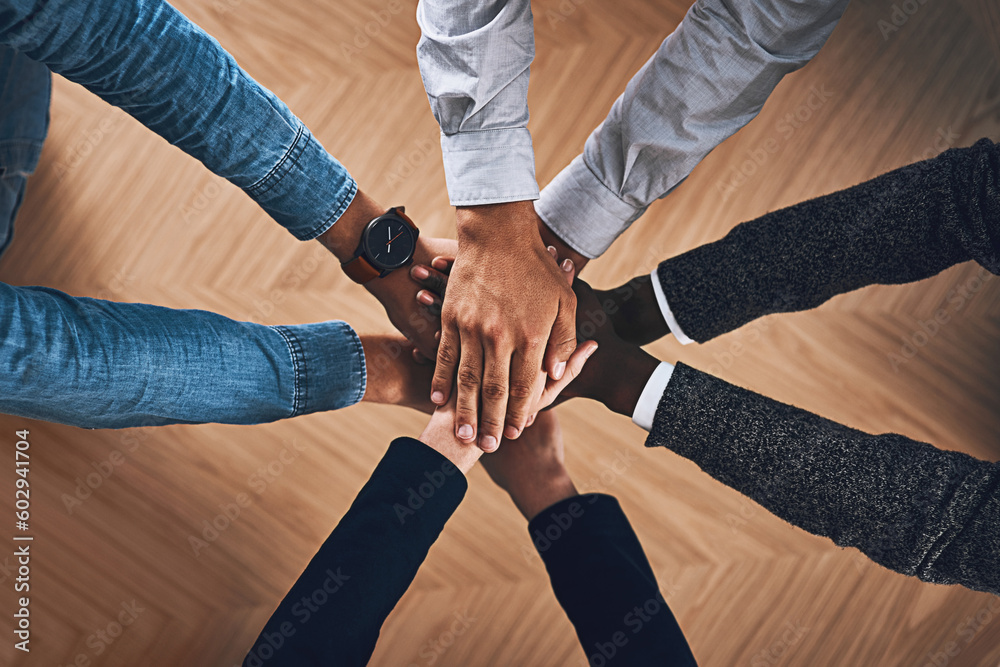 Above, strategy or hands of business people in support for faith, teamwork or partnership in office. Vision, diversity or employees in group collaboration with hope or mission for goals together Above, strategy or hands of business people in support for faith, teamwork or partnership in office. Vision, diversity or employees in group collaboration with hope or mission for goals together