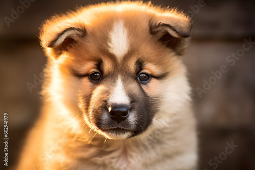 Captivating Close-Up of Japan Akita Inu Puppy © Marcus Klimbimm