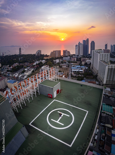 Aerial view of Pattaya, Bang Lamung District, Chon Buri, Thailand photo