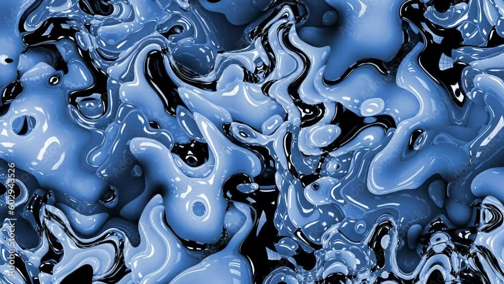 Abstract water multicolor wavy pattern glossy liquid . Animated movement texture liquid background Abstract water multicolor wavy pattern glossy liquid . Animated movement texture liquid background