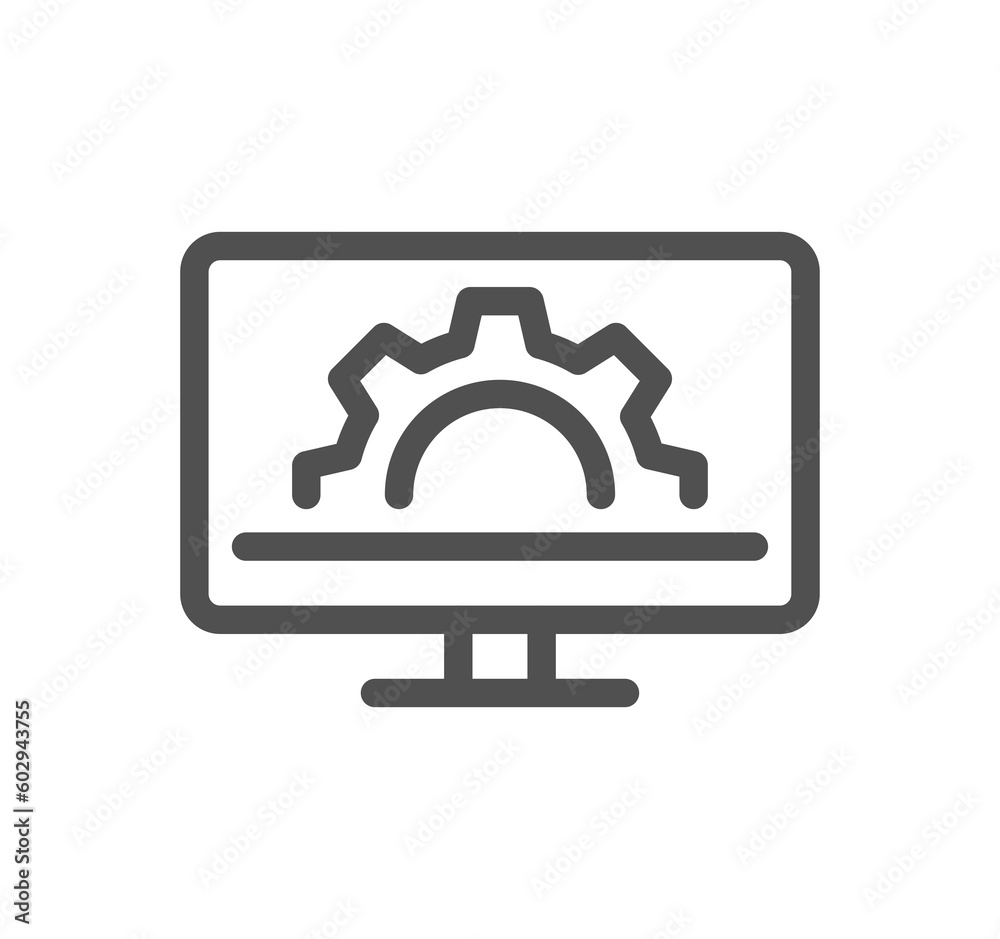 Gear related icon outline and linear symbol.
Gear related icon outline and linear symbol.
