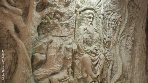 Stone Sculpture on Wall in an Orthodox Church