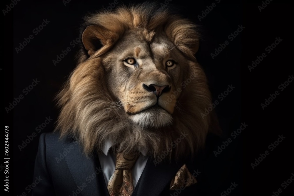 AI generated Animal in formal Suit Portrait
